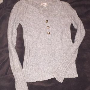 Grey button down sweater